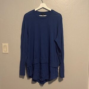 Universal Standard Dalia Mixed Media Sweater Size 22-24 in Blue
